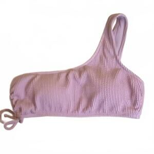 SALT COVE JUNIORS ONE-SHOULDER SIDE-SHI SANDY RIB DUSTY VIOLET L